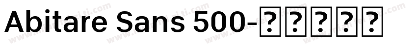 Abitare Sans 500字体转换